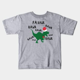 Funny Kids Christmas Dinosaur Shirt Kids T-Shirt